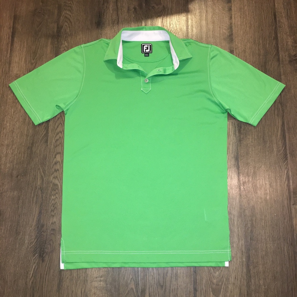 Men’s Green FJ Athletic Fit Collared Shirt